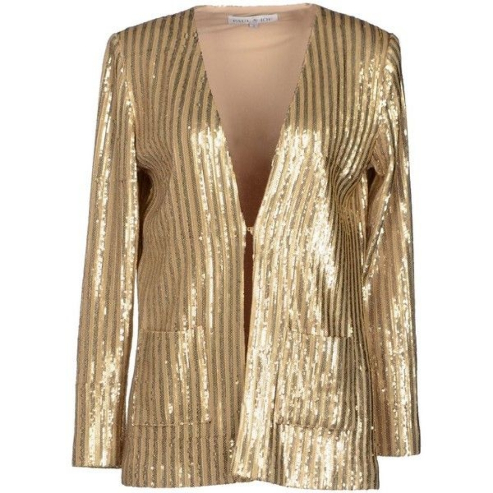 Women's Sequin golden blazer S
